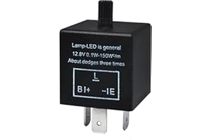 CASALYTICS Led Flasher Relay CF-13, 3 Pins Adjustable Turn Signal Relay CF13 EP34 - Flasher Relay for Led Lights Hyper Blink Flash Resolve Rapid Quick Flash Issue