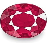 LMDPRAJAPATIS Ruby Gemstone Lab Certified Natural Oval Ruby Loose Stone 3.5 Ct