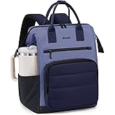 LOVEVOOK Puffer Laptop Backpack for Women, 15.6 Inch Work Backpack purse for Nurse Teacher, College Back to School Bookbag for Teen Girls, Personal Item Travel Bag Computer Daypack for Daily Commute