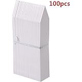 KINGLAKE 100 Pcs 4 Inch Plastic Plant Nursery Garden Labels Pot Marker Garden Stake Tags White