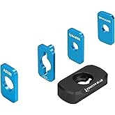 KONDOR BLUE | 1 Inch Monitor Cage NATO Rail with Anti-Twist Plates | Spring Safety Pins, ARRI-Style Mounting Point, Low-Profile Modular Rigging for Field Monitors | Raven Black