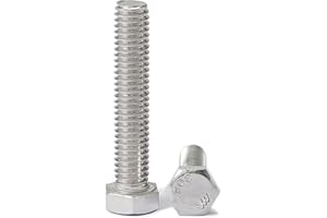 Joamang 1/4-20 x 1-1/4" Hex Head Bolts Screws, 304 Stainless Steel 18-8, Hexagon Head Cap Bolts Screws, Fully Threaded, Coars