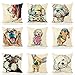 Redland Art Cute Pet Golden Retriever Dog Pattern Linen Throw Pillow Covers Car Sofa Cushion Cover Pillowcases Home Decor 18