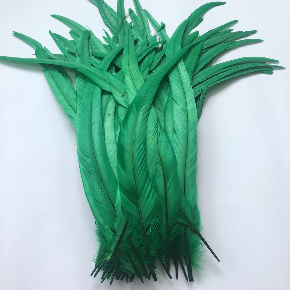 Sowder Dark Green Rooster Coque Tail Feathers 16-18inch Lengh Pack of 20