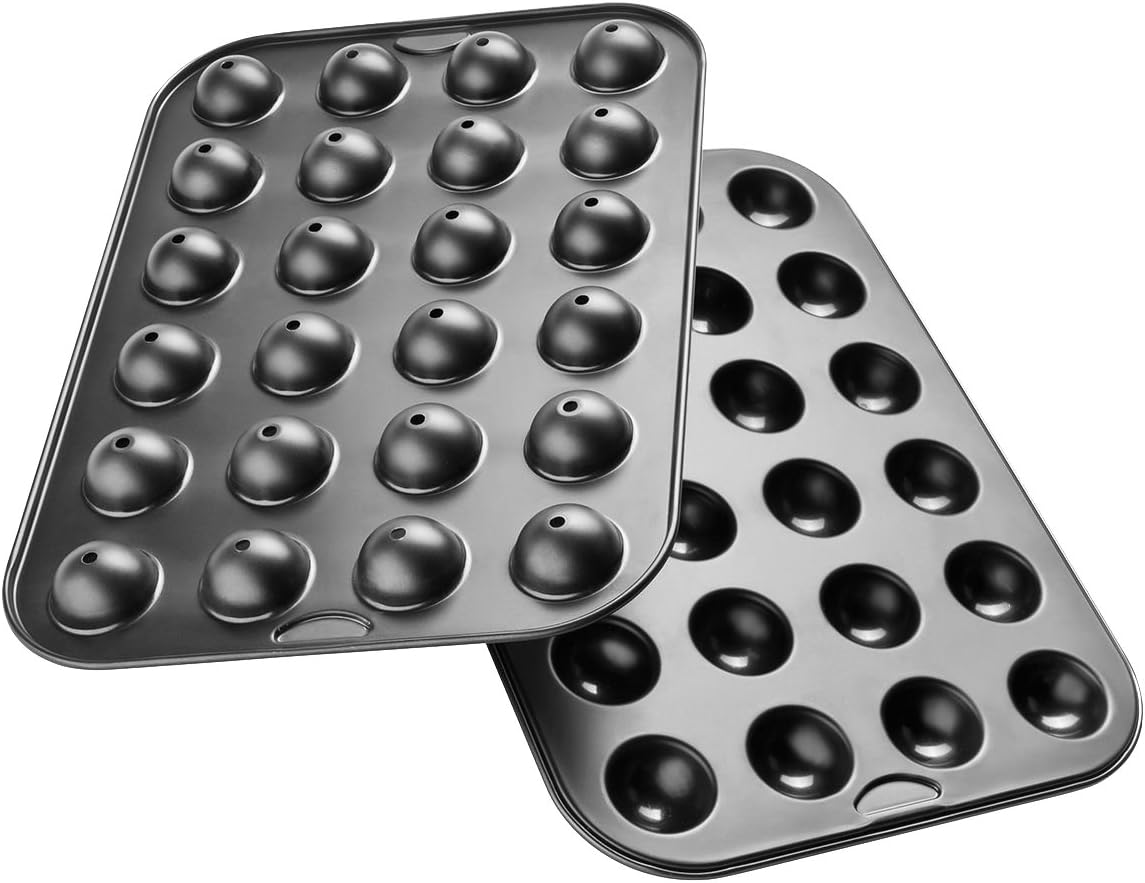 Zenker Cake-Pops Maker Set, 38,5 x 26,5 cm Special Creative, Backform für Kuchen am Stiel, inkl. Zubehör (Stiele, Tüten und Halter), Menge: 1 Stück, Farbe: schwarz