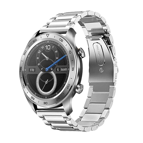 Kartice Compatible with Huawei Honor Watch Band, 22mm Band Solid Stainless Steel Metal Replacement Bracelet Strap for Huawei Honor Watch Magic Outdoor ...