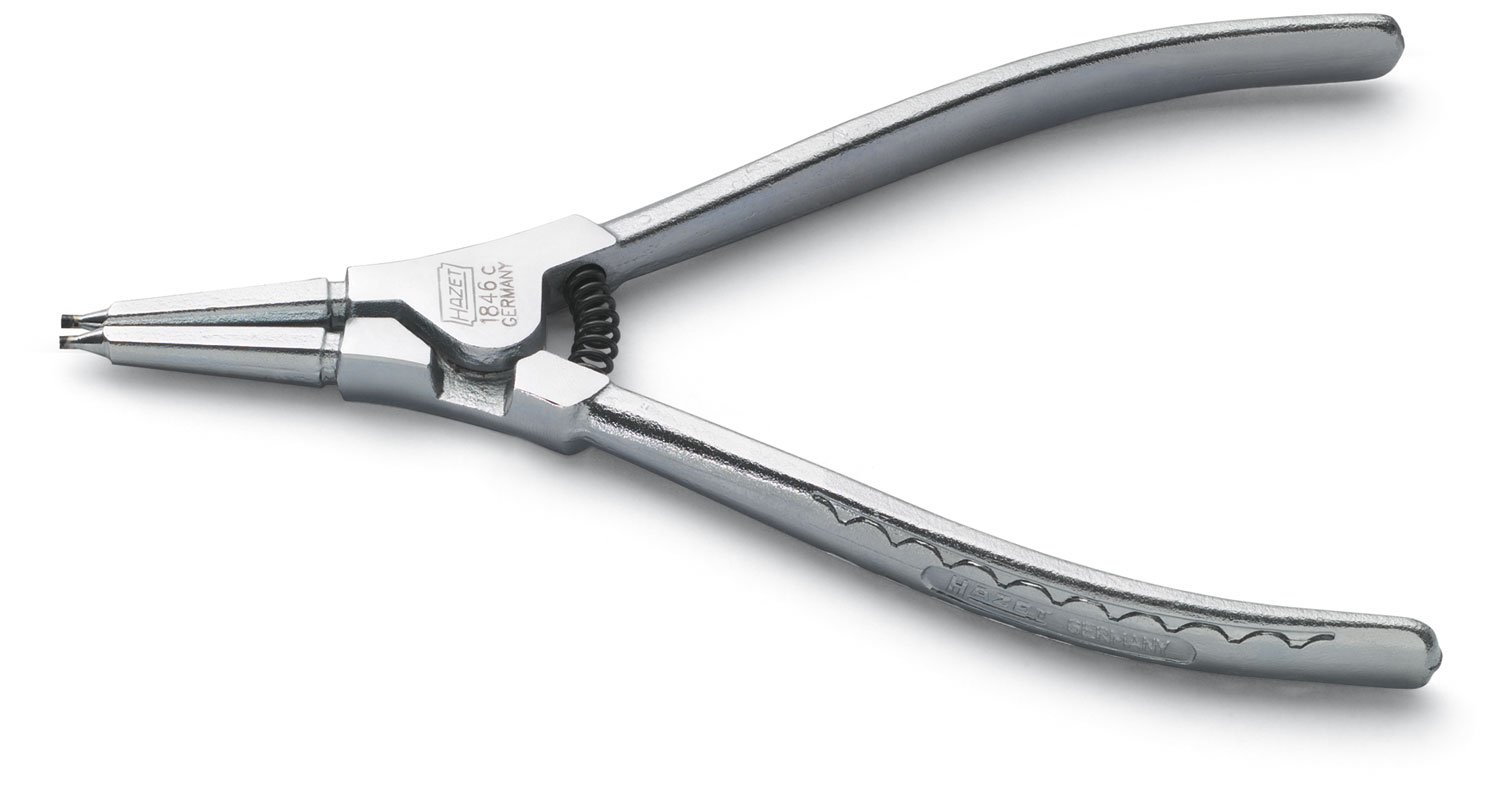 HAZET 1846C-2 180 mm Circlip Pliers - Chrome-Plated/Steel Grey
