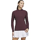 Adidas Womens Ultimate365 Solid Quarter-Zip Mock Long Sleeve Top