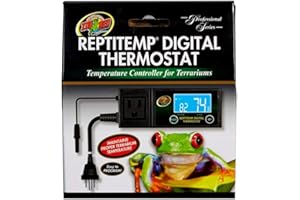 Zoomed Repti-Temp Digital Reptile Thermostat | Includes Attached DBDPet Pro-Tip Guide - Controls Terrarium temperatures, Heat mat, Heat Tape and More!