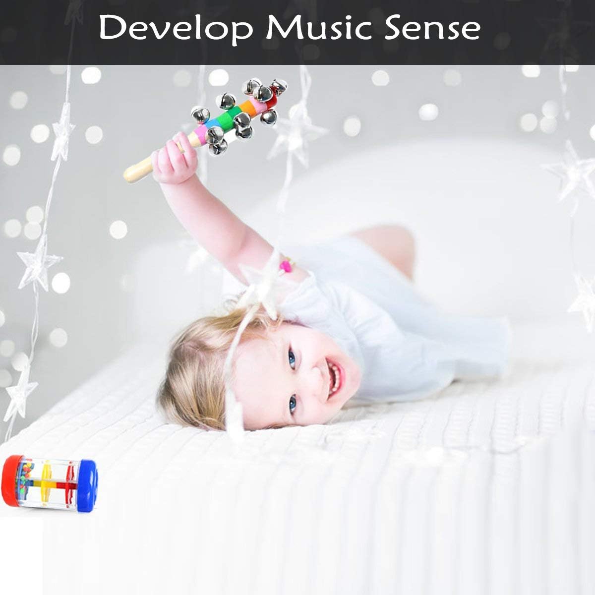 Ehome Toddler Musical Instruments, Wooden Percussion Instruments Educational Preschool Toy for Kids Baby Instrument Musical Toys Set for Boys and Girls with Storage Bag: Toys & Games