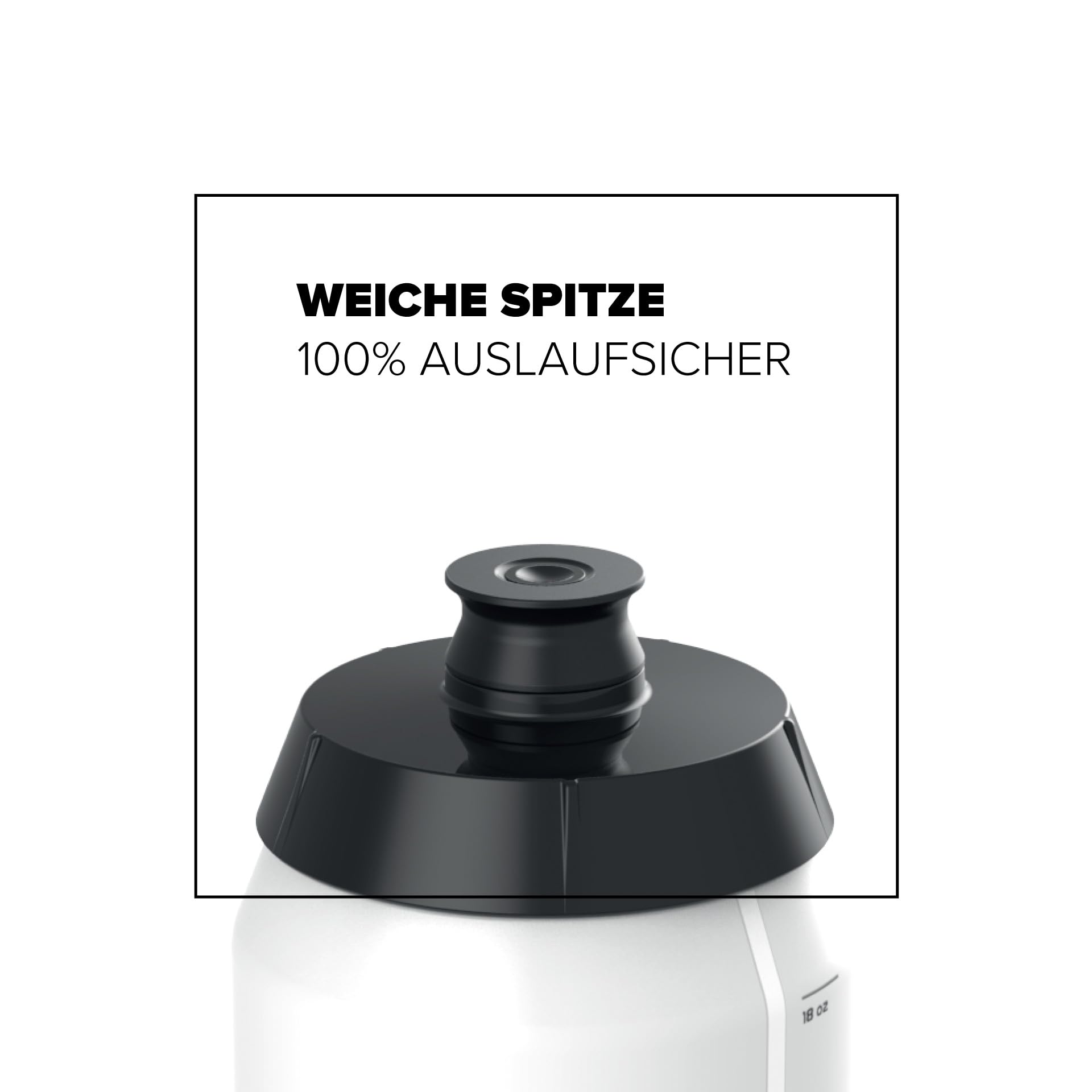 POLISPORT 8645600004 - R Collection Fahrradflasche Modell R550 mit einem Fassungsvermögen von 550 ml. BPA-freie Trinkflasche für Radfahrer in Weiss 2