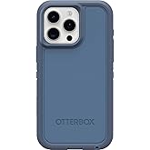 OtterBox iPhone 15 Pro MAX (Only) Defender Series XT Case - Baby Blue Jeans (Blue), screenless, Rugged, Snaps to MagSafe, Lanyard Attachment