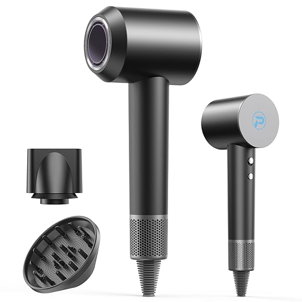 HAIR DRYER – 110,000 RPM PROFESSIONAL HAIR DRYER WITH DIFFUSER, IONIC BLOW DRYER, 8 WIND MODES, MAGNETIC NOZZLES, FAST DRYING FOR ALL HAIR TYPES – MOTHERS DAY GIFTS FOR MOM HER WOMEN SELF CARE GIFTS