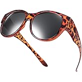 Br'Guras Polarized Oversized Fit Over Glasses Sunglasses for Women and Men Wear Over Glasses