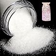 2Pcs Nail Glitter Powder Transparent Nail Glitter for Nails Art Holographic 0.2mm Shimmer Sugar Nail Snow Candy Glitter Dust Nail Art Decorations Coat Effect Diamond White Rainbow