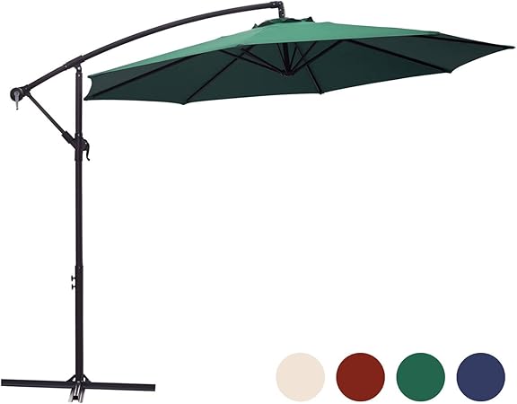 Amazon Com Kingyes 10ft Patio Offset Cantilever Umbrella Market