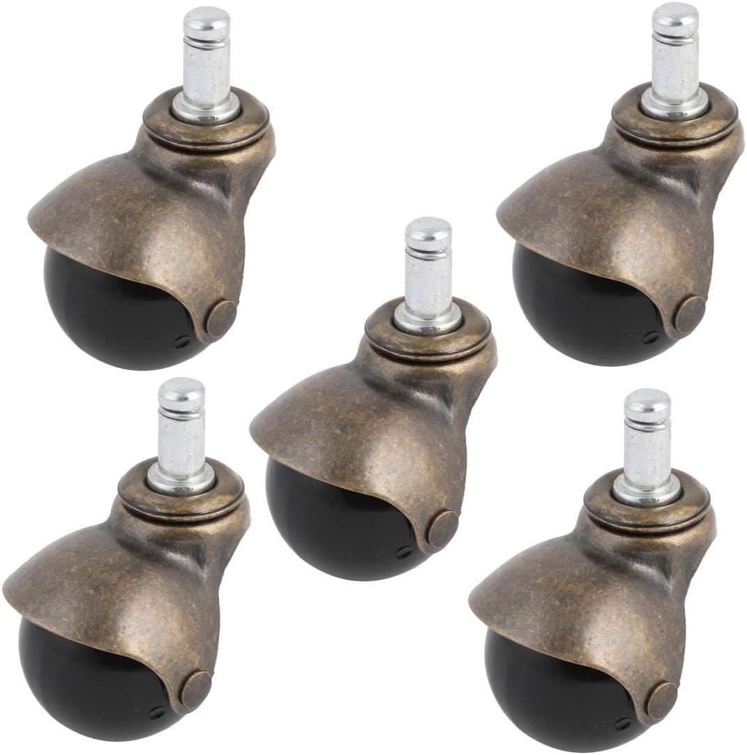 sourcingmap Swivel Hooded Ball Casters, 1.9 Inch Wheel, 7/16inch Grip