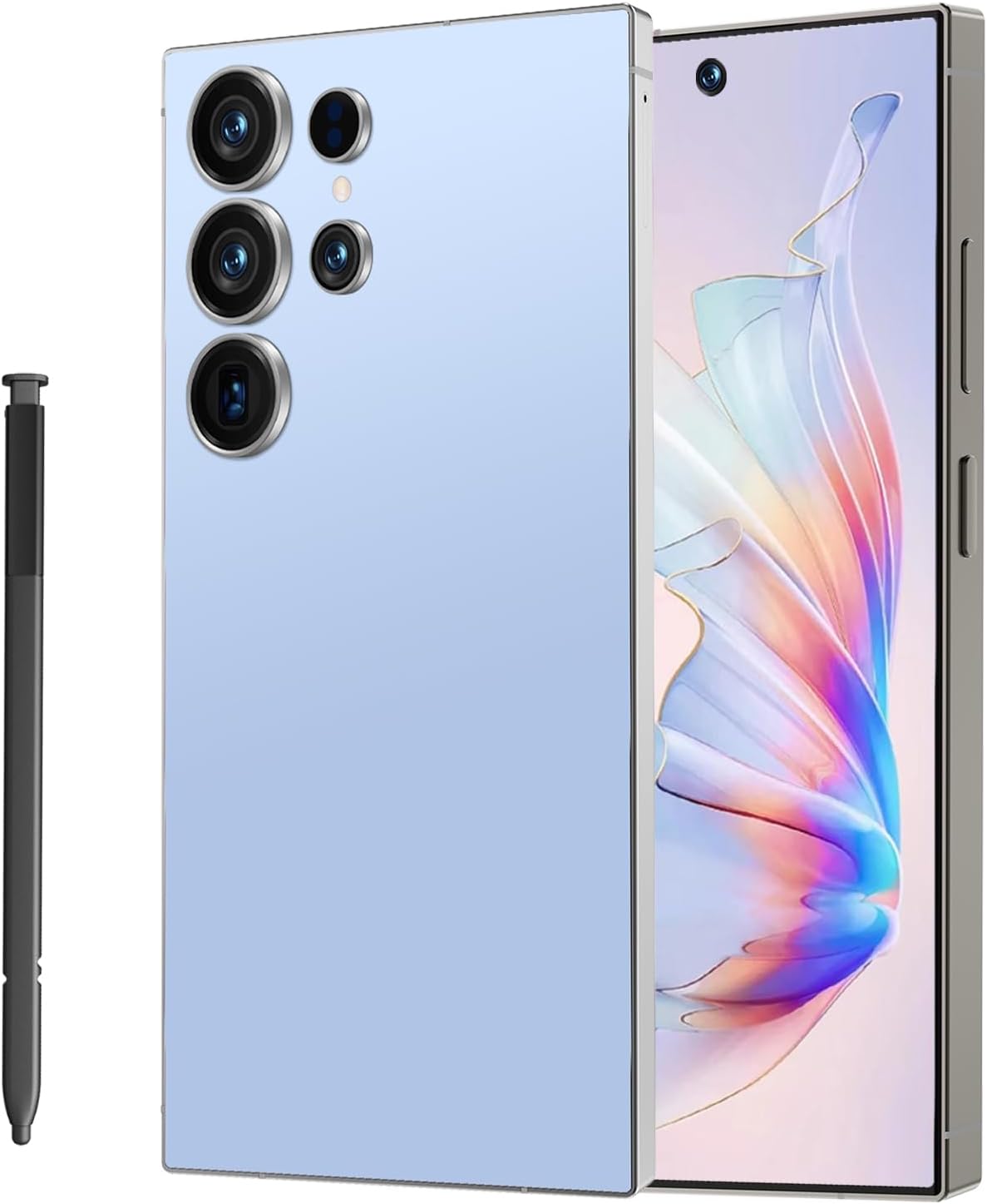 Liibao I26 Ultra Unlocked Cell Phone,12+512GB 5G Unlocked Phone, 6.99" HD Screen Smartphone Built in Pen Android 14 Battery 7000mAh, Dual SIM/Face ID/Fingerprint Lock/GPS (Sky Blue)