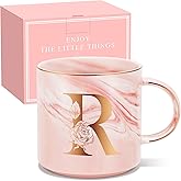 Valentines Day Gifts for Her, Anniversary Birthday Galentines Gifts for Women Mom Grandma Friend Sister Wife Teacher Coworker, Personalized Initial Customized Gift Monogrammed A-Z Coffee Mug 12 OZ(R)