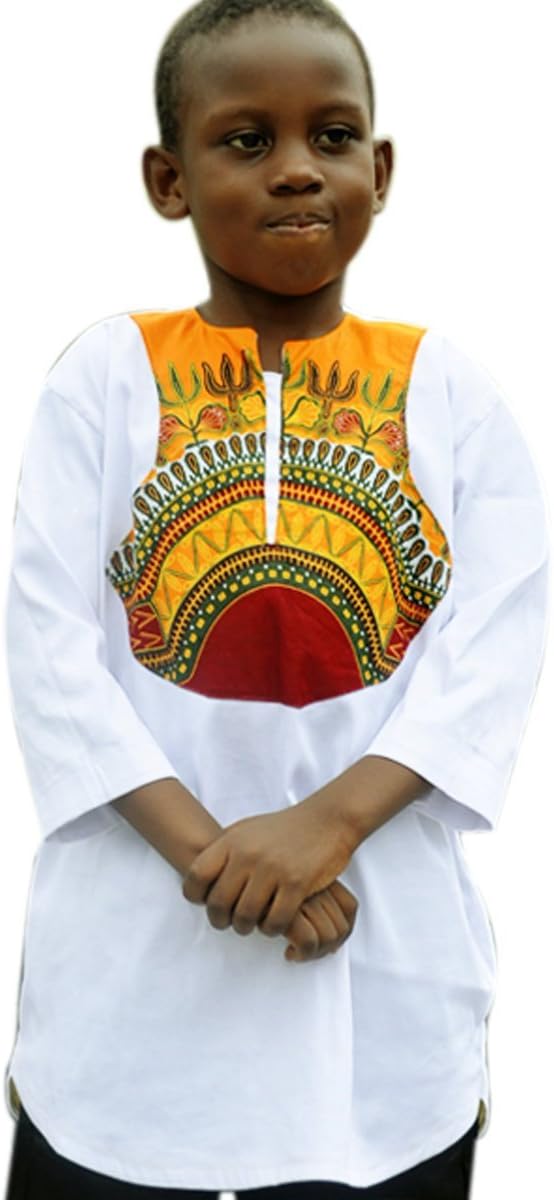 PAFRIC DESIGNS AFRICAN DASHIKI PRINT DRESS FOR BOYS WITH DADDY & ME OPTION