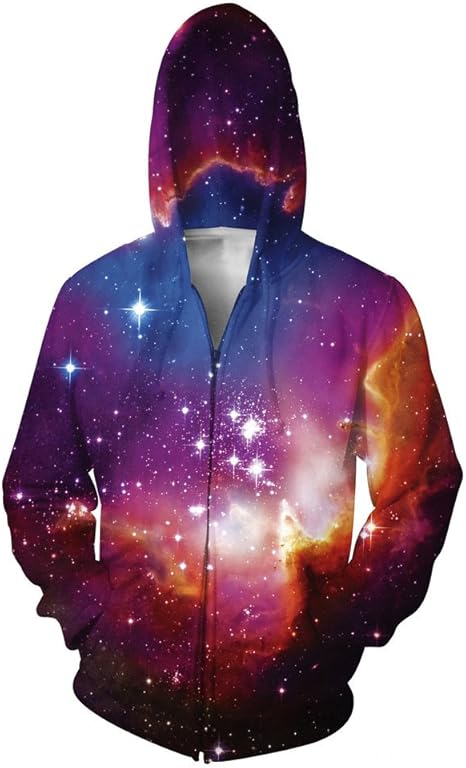 Amazon Wiboyjp メンズ 3d プリント パーカー 宇宙柄 長袖 おもしろ 秋 スウェット ユニセックス パーティー 派手 フード付き トレーナー パーカー 通販