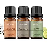 Gardenia, Cocconut and Lime 3Pcs Essential Oil Set, 100% Pure Fragrance Oil for Diffusers