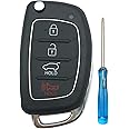 Replacement Keyless Entry Flip Folding Key Fob Case Shell fit for 2013 2014 2015 2016 Hyundai Santa fe Sonata Tucson Key Fob Cover