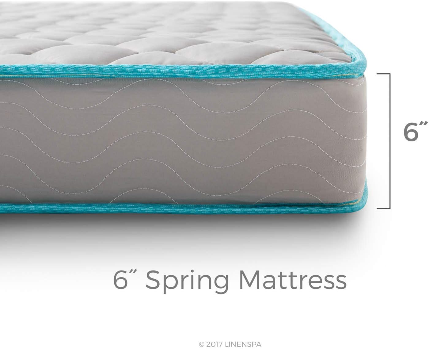 Linenspa 6-Inch Innerspring Mattress - Twin: Furniture & Decor