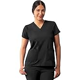 Adar Addition Scrubs for Women - Modern V-Neck Scrub Top