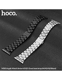 PINHEN   Correa de repuesto para Apple Watch 1.732 in 1.654 in Series 4 3 2 1   Acero inoxidable Metal reemplazo pulsera de reloj inteligente para iWatch correas