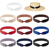 BENECREAT 10 Colors Bowknot Hat Band, Stretchable Hat Ribbon Bands Panama Hat Band for Cowboy Hat, Bend Brim Fedora Hat Women Men Straw Hat Accessories