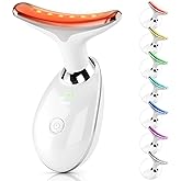 Red Light Therapy Device, 7 Color Skin Care Neck and Face Massager, Portable Facial Massager for Skin Lifting & Tightening
