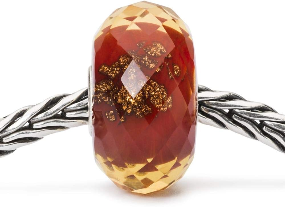 Trollbeads Glass Bead Red Twinkle, Copper - Image 3