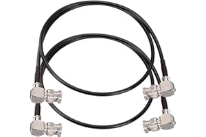 Superbat 3G/6G/12G SDI Cable 2ft BNC Cable 75 Ohm Thin Precision SDI Video Cable Right Angle Supports HD-SDI/3G-SDI/4K/8K Monitor Surveillance Camera CCTV System