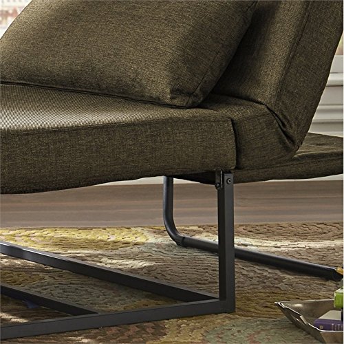 Hawthorne Collections Convertible Chaise Lounge in Taupe