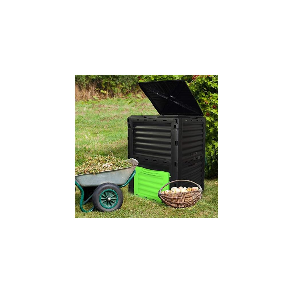 Garden Compost Bin from BPA Free Material , 80 Gallon(300 L), Easy