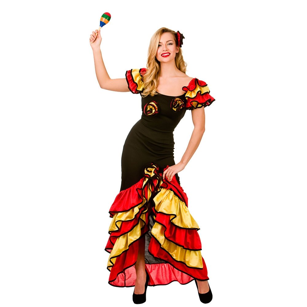 Adult Womens Rumba Dancer Fancy Dress Costume - Large (UK 18-20)