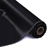 Byitre 16 Momme 100% Mulberry Silk Charmeuse Fabric 44'' Wide for Sewing | 6A Grade Mulberry Silk, Soft and Breathable, Great for Pajamas, Shirts, Dresses or DIY Crafts(1Yds,Black)