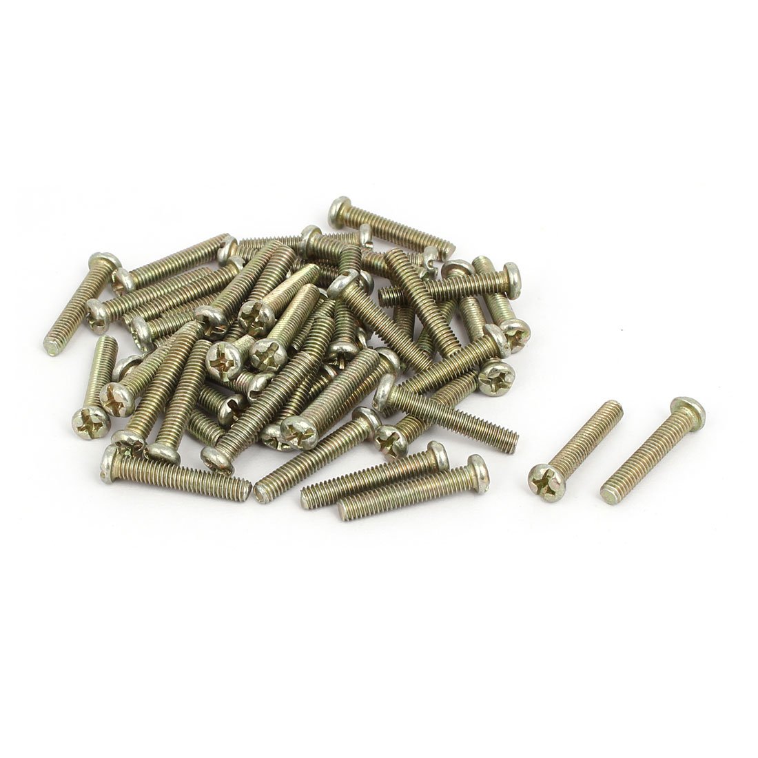 Sourcingmap M4x24mm Male Thread Phillips Round Head Bolt Screw Suitable for Double Bed Furniture TV Rack Wall Hanging 50pcs