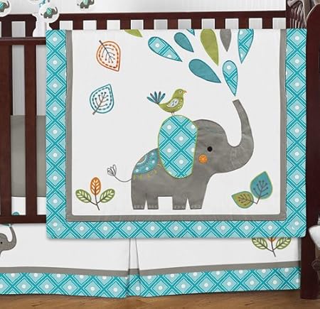 sweet jojo elephant crib bedding