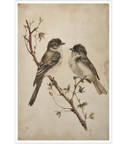 Amazon.com: Vintage Bird Canvas Wall Art French Country Poster