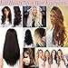 Clip in Hair Extensions 8 PCS 18 Clips 145G Thick Straight Curly Full Head Real Natural Synthetic Fibre Hairpiece 60 colors for Women Lady Girls(26 inch,dark brown-straight)