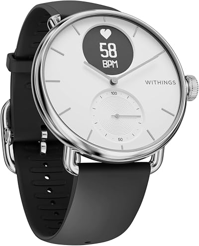 Withings Scanwatch 38mm White Hybrid Smartwatch ECG Heart Rate Oximeter SpO2