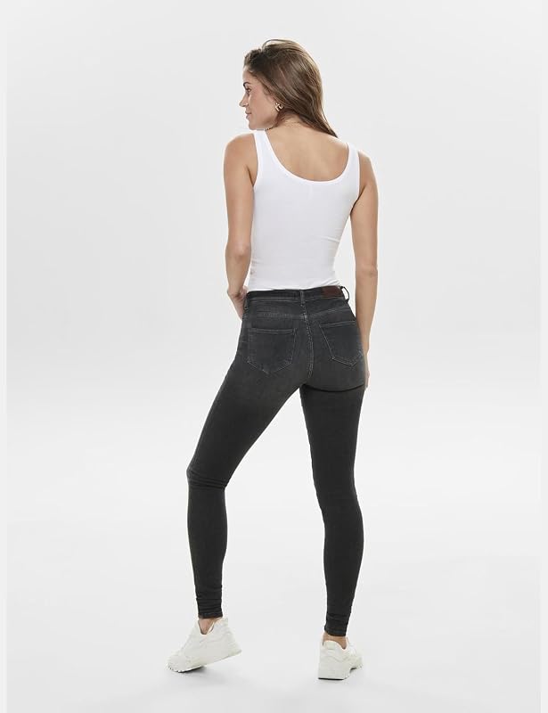 Onllive Love New Long Tank Top 2pk, Camiseta sin Mangas Mujer, Negro (Black Pack:Black and White), 34 (Talla del Fabricante: X-Small)