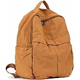 MaxxCloud Cute College Laptop Backpack for Women, Heavy Cotton, Retro Canvas Backpack Travel Bag