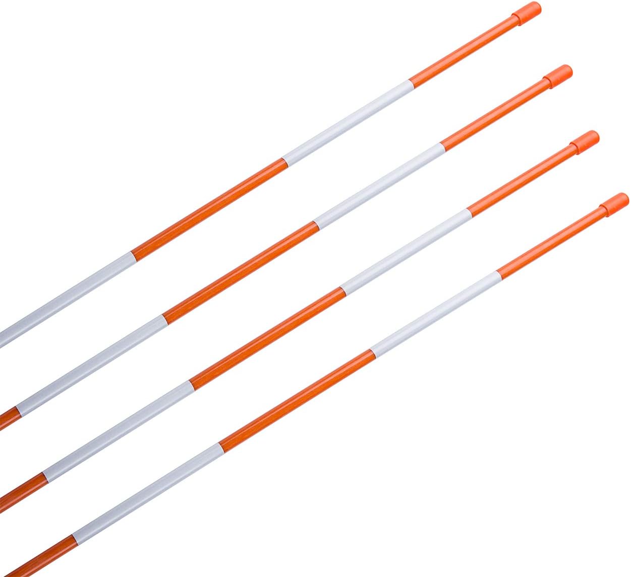 Sunnyglade 100PCS 48 Inch Driveway Marker 5/16 Inch Dia Reflective Driveway Poles Fiberglass Snow Stakes with Reflective Tape for Easy Visibility at Night : Home Audio & Theater