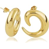 Gold Hoop Earrings for Women | Classic Hoop, Hypoallergenic, Lightweight, Fashion Accessories