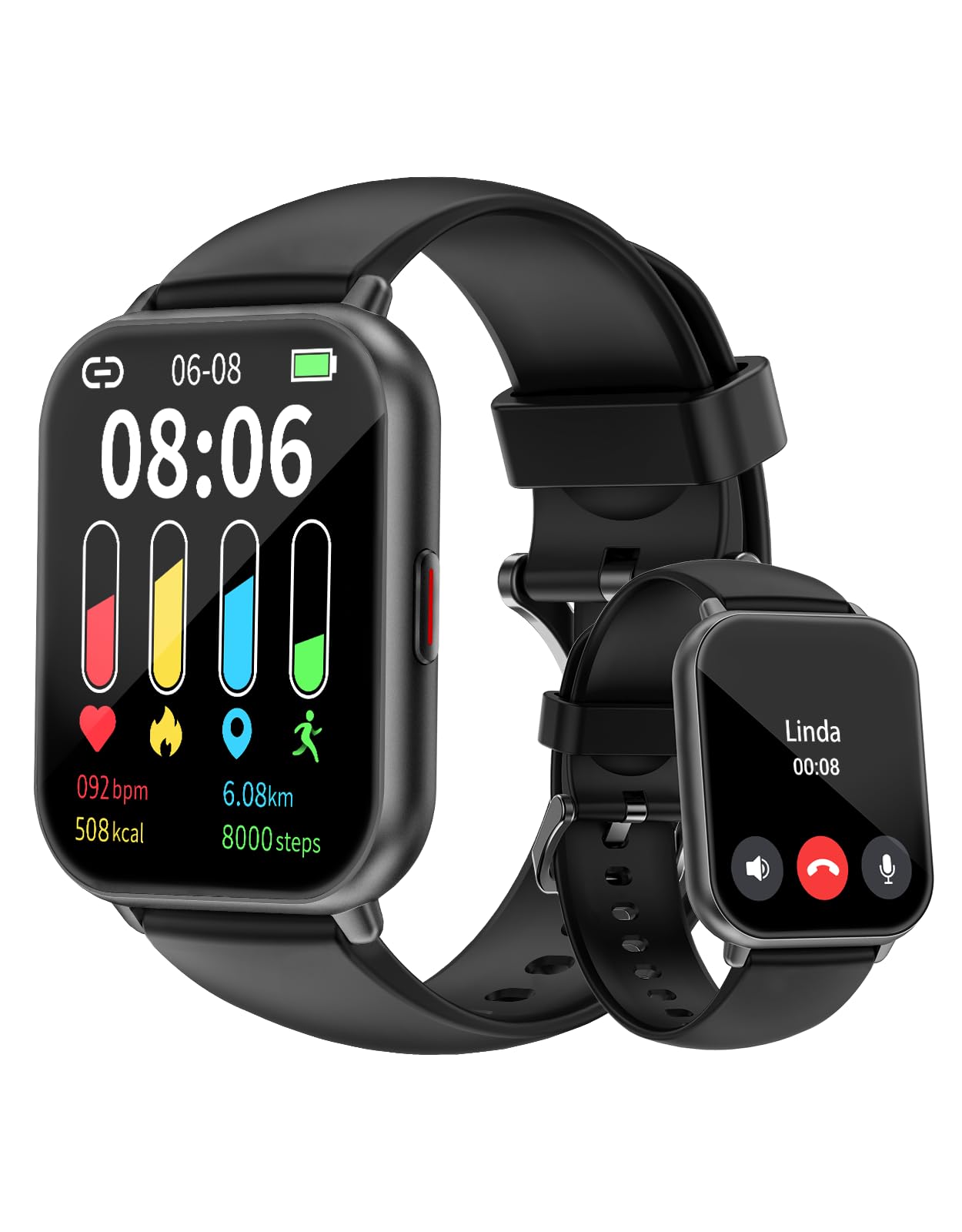 Cloudpoem Smart Watch Answer/Make Calls,1.85" Touch Screen Smart Watches for Women Men with Heart Rate SpO2 Sleep Monitor Fitness Watch Step counter 100+ Sport Modes Notification for Android iOS