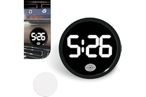 Zosgrew Car Clock, Mini Digital Dashboard Clock, LED High-Definition Brightness Display Digital, Touch Activated Stick On Aut