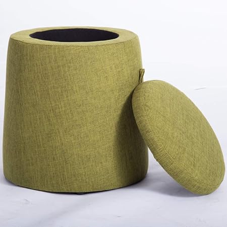 RICHLN Taburete De Almacenamiento Lino Otomanas,Moderno Taburete